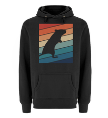 Rennmäuse | Vintage Streifen | Unisex Premium Kapuzenpullover in Schwarz in Größe S