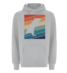 Zeigt gerbil owner gift retro vintage unisex premium kapuzenpullover in Farbe Schwarz