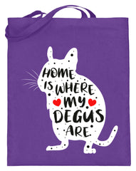 Zeigt funny adorable degu saying rodent jutebeutel mit langen henkeln in Farbe Gelb