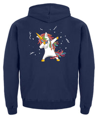 Dab Einhorn | Dabbing Unicorn | Kinder Hoodie in New French Navy in Größe 12/14 (152/164)