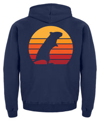 Zeigt gerbil vintage sun retro kinder hoodie in Farbe Jet Schwarz