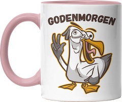 Godenmorgen Plattdeutsch Möwe Witzige Altrosa Tasse kaufen Geschenk