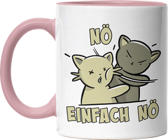 Nö Einfach Nö Katzen Ohrfeige Witzige Altrosa Tasse kaufen Geschenk