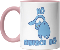 Nö Einfach Nö Katze zeigt Hintern 2 Witzige Altrosa Tasse kaufen Geschenk