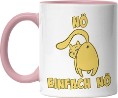 Nö Einfach Nö Katze zeigt Hintern 1 Witzige Altrosa Tasse kaufen Geschenk