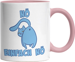 Nö Einfach Nö Katze zeigt Hintern 2 Witzige Altrosa Tasse kaufen Geschenk