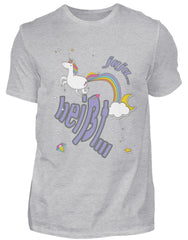 Zeigt jaja einhorn cooler spruch herren shirt in Farbe Black