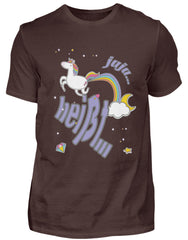 Zeigt jaja einhorn cooler spruch herren shirt in Farbe Black