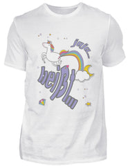 Zeigt jaja einhorn cooler spruch herren shirt in Farbe Black