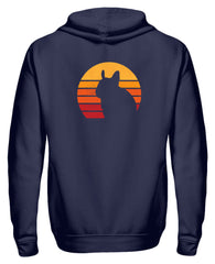 Zeigt degu vintage retro eighties style zip hoodie in Farbe Schwarz