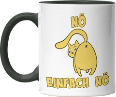 Nö Einfach Nö Katze zeigt Hintern 1 Witzige Black Tasse kaufen Geschenk