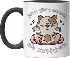 Jetzt gibts erstmal ein Käffchen Katze 3 Witzige Black Tasse kaufen Geschenk
