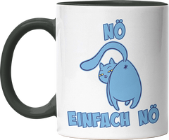 Nö Einfach Nö Katze zeigt Hintern 2 Witzige Black Tasse kaufen Geschenk