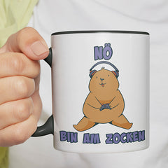 Bär Nö bin am zocken Witzige schwarze Tasse kaufen Geschenk