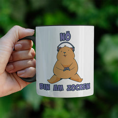 Bär Nö bin am zocken Witzige schwarze Tasse kaufen Geschenk