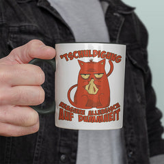 Tschuldigung reagiere allergisch auf Dummheit Katze 2 Witzige schwarze Tasse kaufen Geschenk