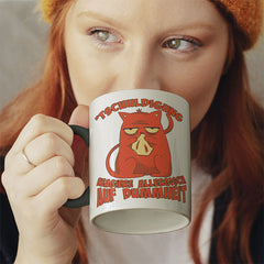 Tschuldigung reagiere allergisch auf Dummheit Katze 2 Witzige schwarze Tasse kaufen Geschenk