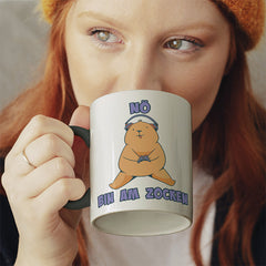Bär Nö bin am zocken Witzige schwarze Tasse kaufen Geschenk