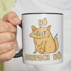 Nö Einfach Nö Katze 2 Witzige schwarze Tasse kaufen Geschenk