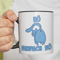Nö Einfach Nö Katze zeigt Hintern 2 Witzige schwarze Tasse kaufen Geschenk