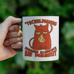 Tschuldigung reagiere allergisch auf Dummheit Katze 2 Witzige schwarze Tasse kaufen Geschenk