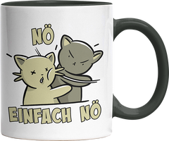 Nö Einfach Nö Katzen Ohrfeige Witzige Black Tasse kaufen Geschenk