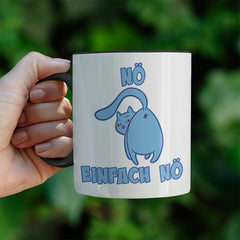 Nö Einfach Nö Katze zeigt Hintern 2 Witzige schwarze Tasse kaufen Geschenk