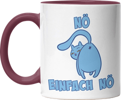 Nö Einfach Nö Katze zeigt Hintern 2 Witzige Bordeaux Tasse kaufen Geschenk