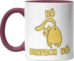 Nö Einfach Nö Katze zeigt Hintern 1 Witzige Bordeaux Tasse kaufen Geschenk