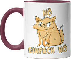 Nö Einfach Nö Katze 2 Witzige Bordeaux Tasse kaufen Geschenk
