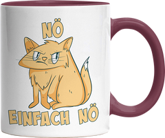 Nö Einfach Nö Katze 2 Witzige Bordeaux Tasse kaufen Geschenk