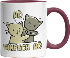 Nö Einfach Nö Katzen Ohrfeige Witzige Bordeaux Tasse kaufen Geschenk