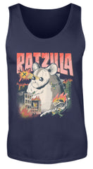 Zeigt ratzilla lustiges farbratten monster herren tanktop in Farbe Charcoal (Solid)