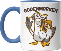 Godenmorgen Plattdeutsch Möwe Witzige Cambridge Blue Tasse kaufen Geschenk