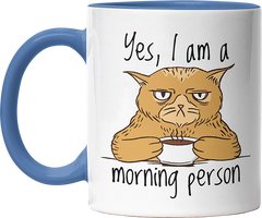 Yes I am a morning person Cat Witzige Cambridge Blue Tasse kaufen Geschenk