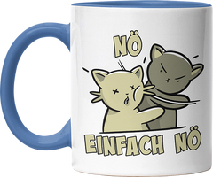Nö Einfach Nö Katzen Ohrfeige Witzige Cambridge Blue Tasse kaufen Geschenk