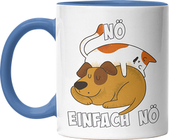 Nö Einfach Nö Hund Katze schlafen Witzige Cambridge Blue Tasse kaufen Geschenk