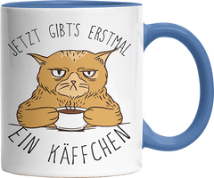 Jetzt gibts erstmal ein Käffchen Katze 1 Witzige Cambridge Blue Tasse kaufen Geschenk