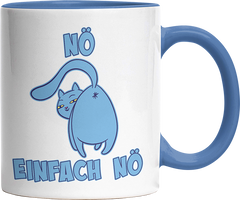 Nö Einfach Nö Katze zeigt Hintern 2 Witzige Cambridge Blue Tasse kaufen Geschenk