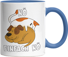 Nö Einfach Nö Hund Katze schlafen Witzige Cambridge Blue Tasse kaufen Geschenk