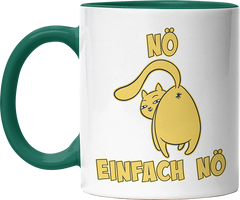 Nö Einfach Nö Katze zeigt Hintern 1 Witzige Dunkelgrün Tasse kaufen Geschenk