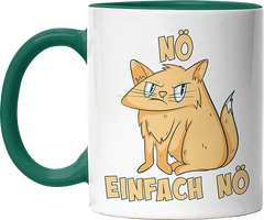 Nö Einfach Nö Katze 2 Witzige Dunkelgrün Tasse kaufen Geschenk