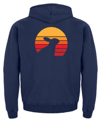 Zeigt kaninchen schones liebenswertes retro motiv mit hase vintage kinder hoodie in Farbe Jet Schwarz