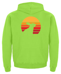 Zeigt kaninchen schones liebenswertes retro motiv mit hase vintage kinder hoodie in Farbe Baby Pink