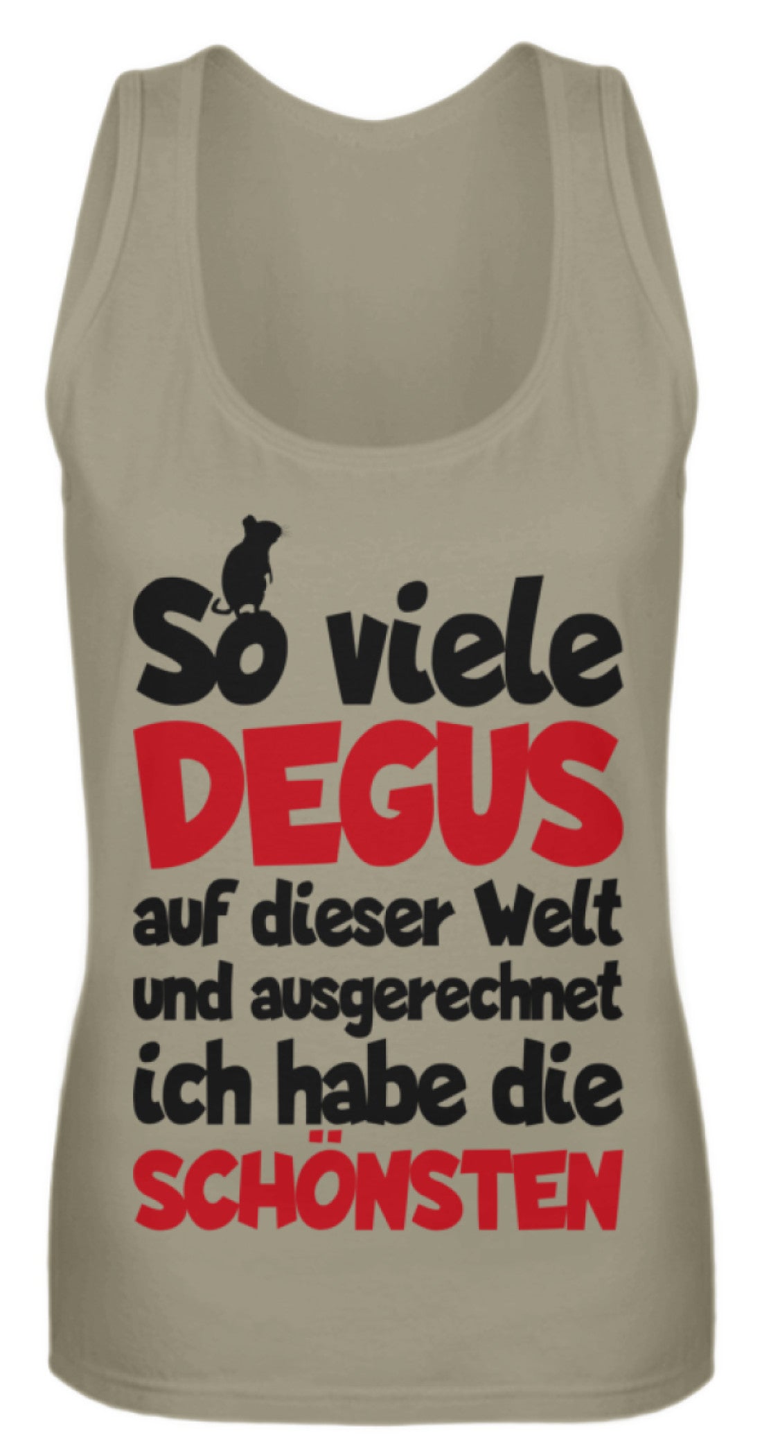 Zeigt degus cooler spruch geschenk frauen tanktop in Farbe White