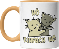 Nö Einfach Nö Katzen Ohrfeige Witzige Goldgelb Tasse kaufen Geschenk