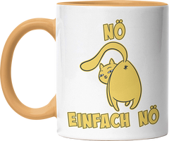 Nö Einfach Nö Katze zeigt Hintern 1 Witzige Goldgelb Tasse kaufen Geschenk