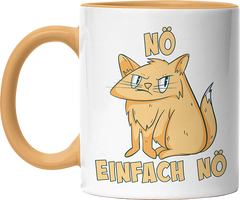 Nö Einfach Nö Katze 2 Witzige Goldgelb Tasse kaufen Geschenk