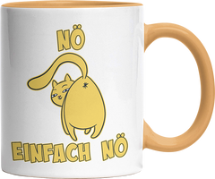 Nö Einfach Nö Katze zeigt Hintern 1 Witzige Goldgelb Tasse kaufen Geschenk