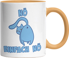 Nö Einfach Nö Katze zeigt Hintern 2 Witzige Goldgelb Tasse kaufen Geschenk